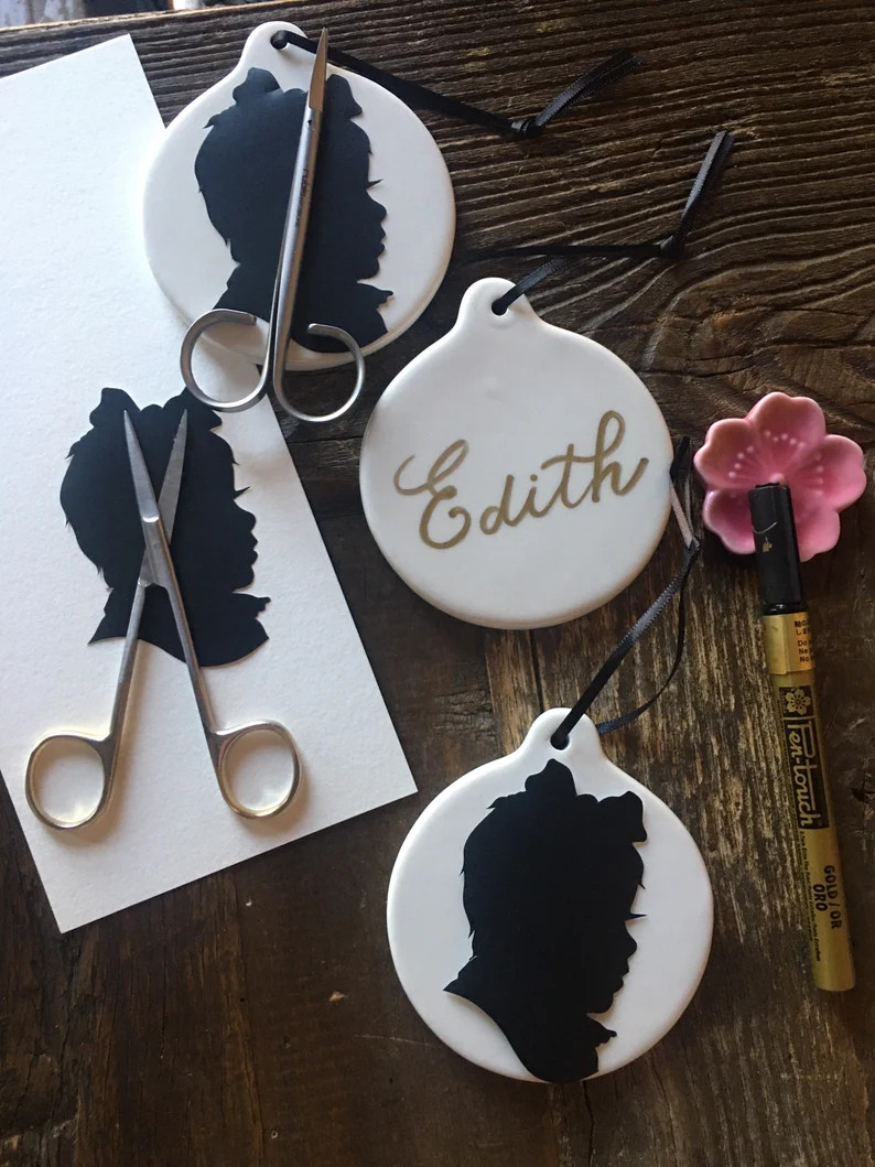 Personalized Custom Hand Cut Keepsake Ornament, Custom Silhouette Ornament Heirloom Keepsake Silh... | Etsy (US)
