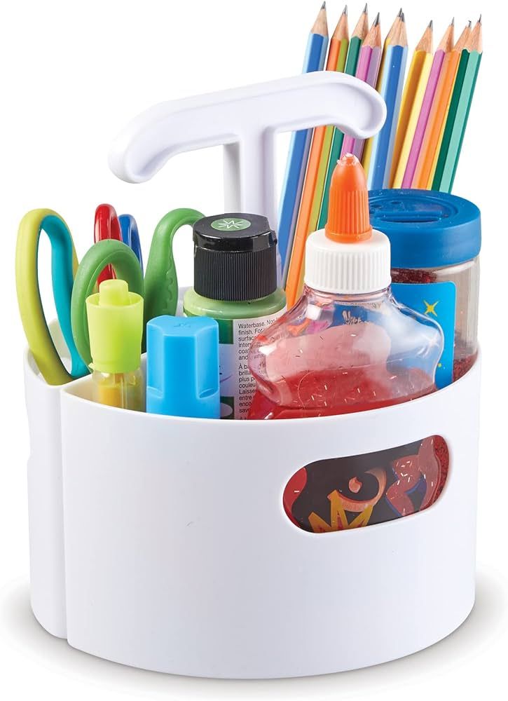 Learning Resources Create-a-Space Storage Mini Center - White, Desk and Art and Crafts Organizer,... | Amazon (US)