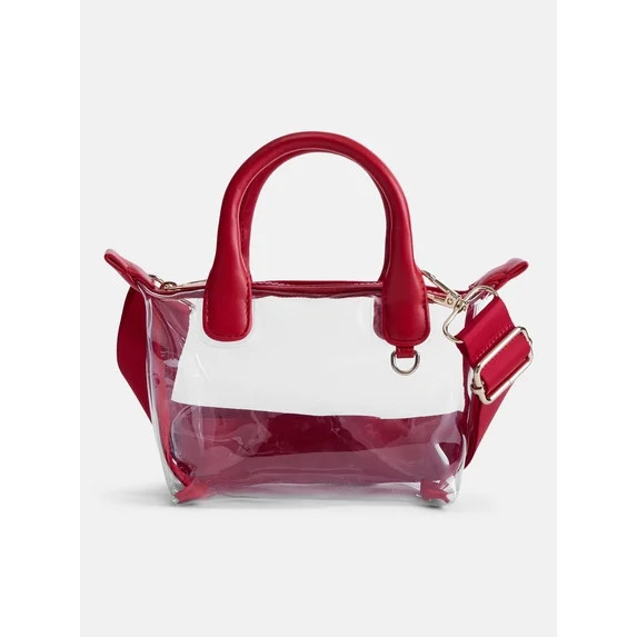 No Boundaries Women's Game Day Clear Mini Tote Bag, Red | Walmart (US)