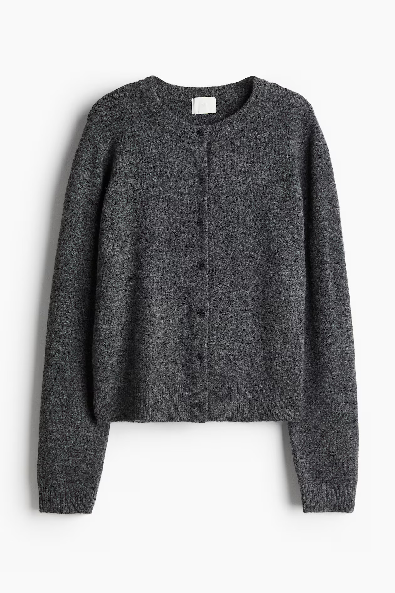 Knit Cardigan - Round Neck - Long sleeve - Navy blue - Ladies | H&M US | H&M (US + CA)