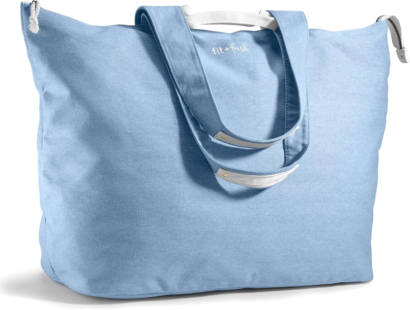 Fit & Fresh XL Beach Tote Bag for Women \u2013 XL Travel Tote with Zipper & Pockets, Oversized Ca... | Amazon (US)
