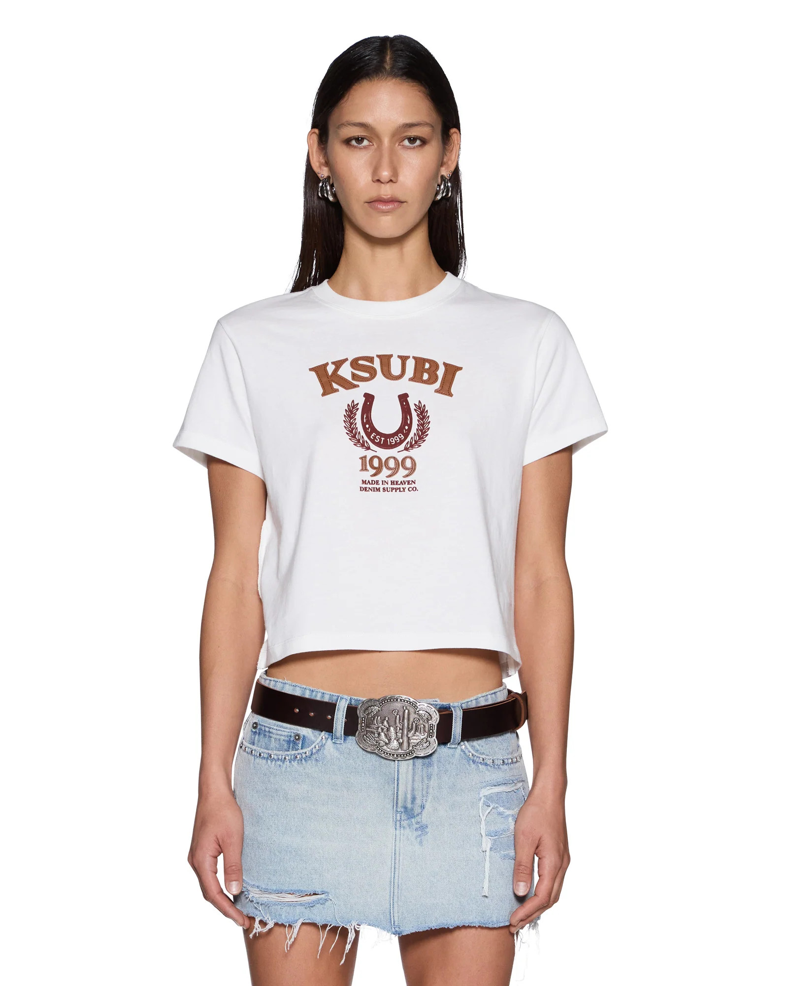 KSUBI RANCH SHRUNKEN SS TEE VINTAGE WHITE | Ksubi (US)