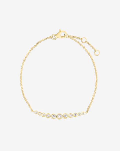 Graduated Diamond Bezel Soft Chain Bracelet | Ring Concierge