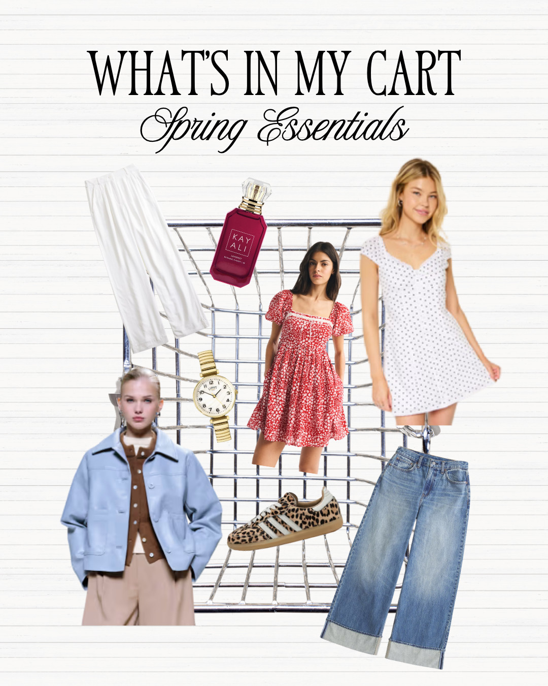 I’m always drawn to Abercrombie Curve Love and these jeans are such a good mix of trendy but actually flattering. Linen trousers are a non-negotiable for me in summer, and I’ve been on the hunt for a more tailored pair like these, relaxed but still polished.

The baby blue Harrington jacket feels like such a fun spring layer and I really think soft blue is going to be the colour this S/S. When it comes to dresses, anything that cinches at the waist and then skims over the hips and stomach is my sweet spot - comfy, flattering, and easy to wear for loads of summer plans. I’ve been eyeing both the polka dot style and the red floral for that reason.

Leopard trainers are such a good way to elevate everyday outfits without defaulting to a plain shoe. I’m also obsessed with dainty gold watches and wanted to try a more affordable option before committing to something pricier, this one feels like a great starting point.

And finally, Kayali perfumes never miss. I love fruity scents, so this cherry one feels like the perfect spring/summer addition 🍒 

 #LTKspring #LTKmidsize #LTKcurves