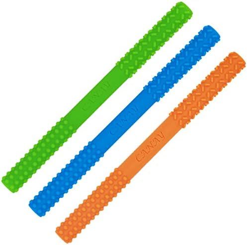 Original Hollow Teething Tubes (3 Pack) (6.8’’ Long) – Soft Silicone Teething Toys for Babi... | Amazon (US)