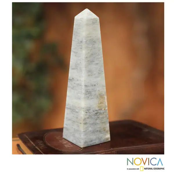 Onyx 'Protection Obelisk' Sculpture , Handmade in Peru | Bed Bath & Beyond