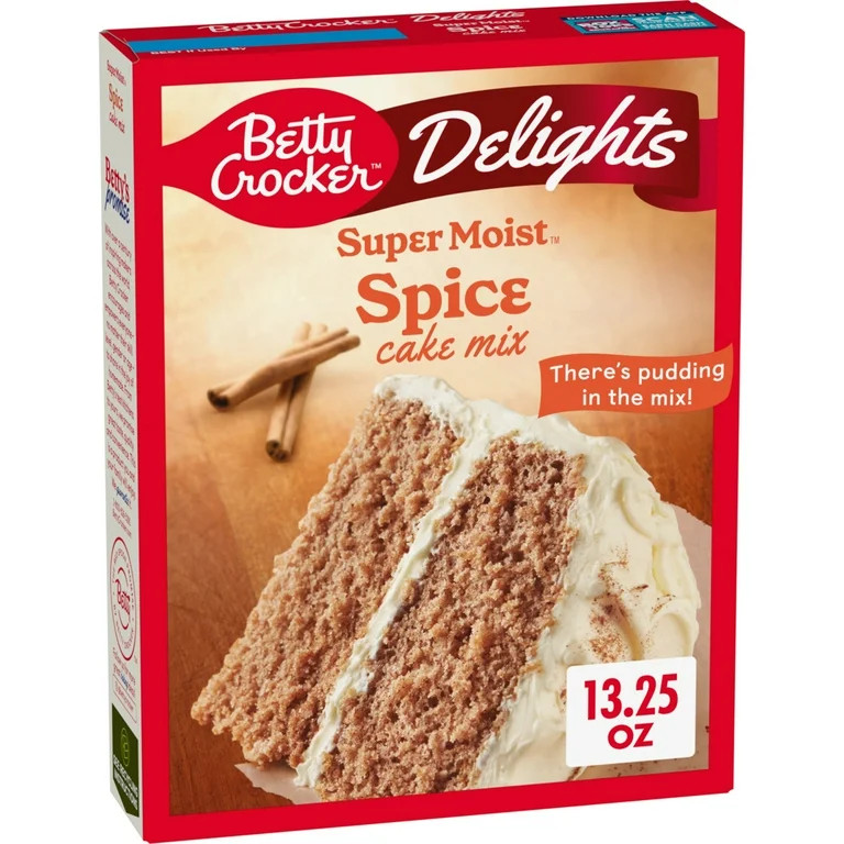 (4 pack) Betty Crocker Delights Super Moist Spice Cake Mix, 13.25 oz - Walmart.com | Walmart (US)