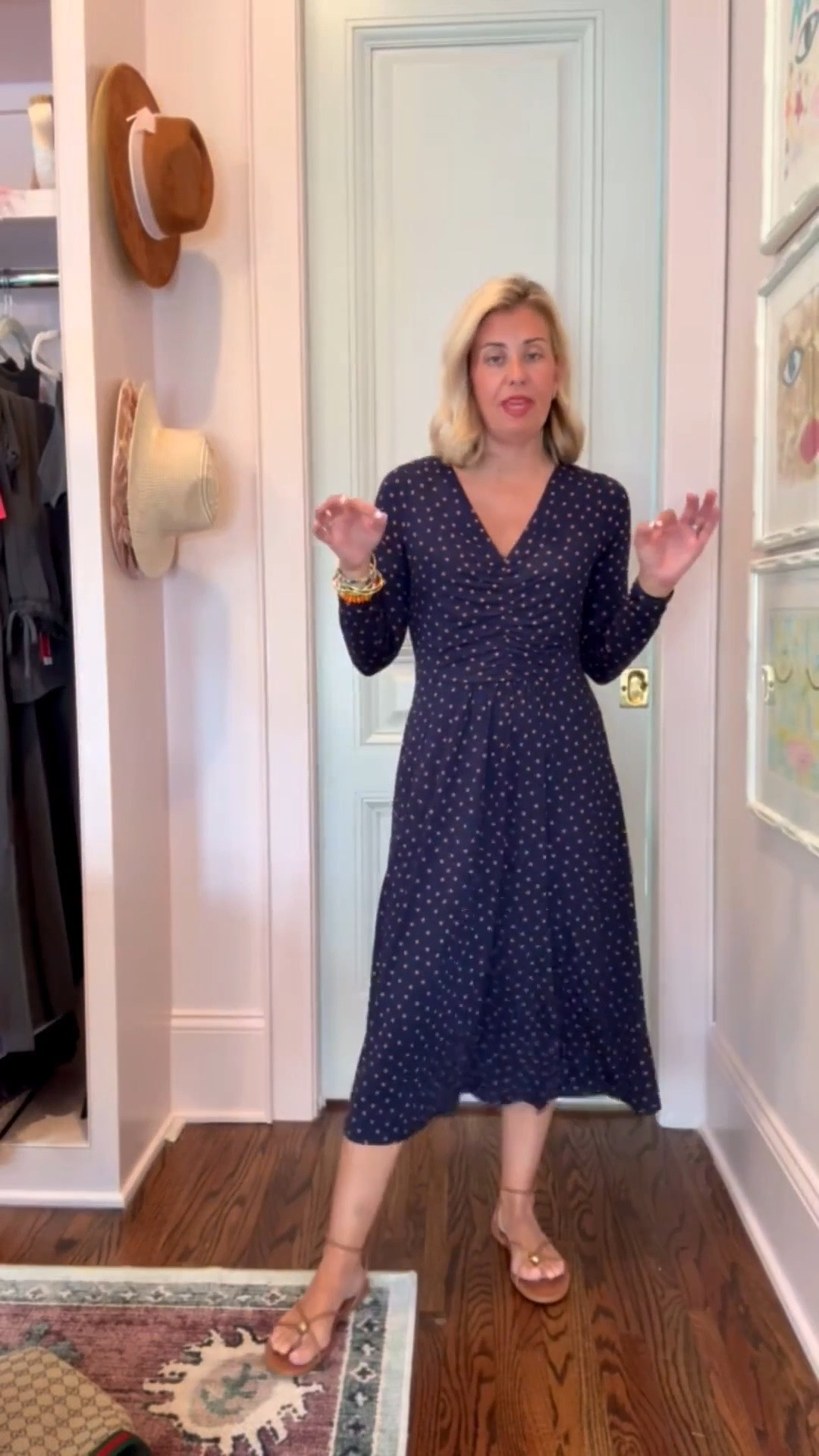 Oh the cuteness!! The cinching makes this dress so flattering and the fabric is fabulous! I’m in size 4 (need 2) dress & 8 sandal. 

Codes:
Boden - HHCX 
Allie + Bess - Catherine20

#LTKdayinmylife #LTKOver40 #LTKSeasonal