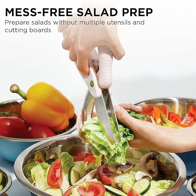 COOK WITH COLOR Salad Chopper Scissors: Effortlessly Slice, Chop, and Toss Your Salad with Precis... | Amazon (US)