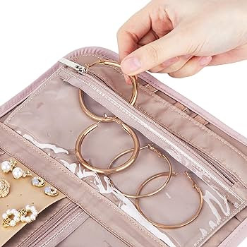 BELALIFE Travel Jewelry Case Organizer, Foldable Storage Roll for Earrings, Necklaces, Rings, Bra... | Amazon (US)