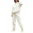 Frontwalk Sweatsuit 2pcs Set for Women Casual Tracksuit Playsuit Long Sleeve Sweatshirt and Sweat... | Walmart (US)