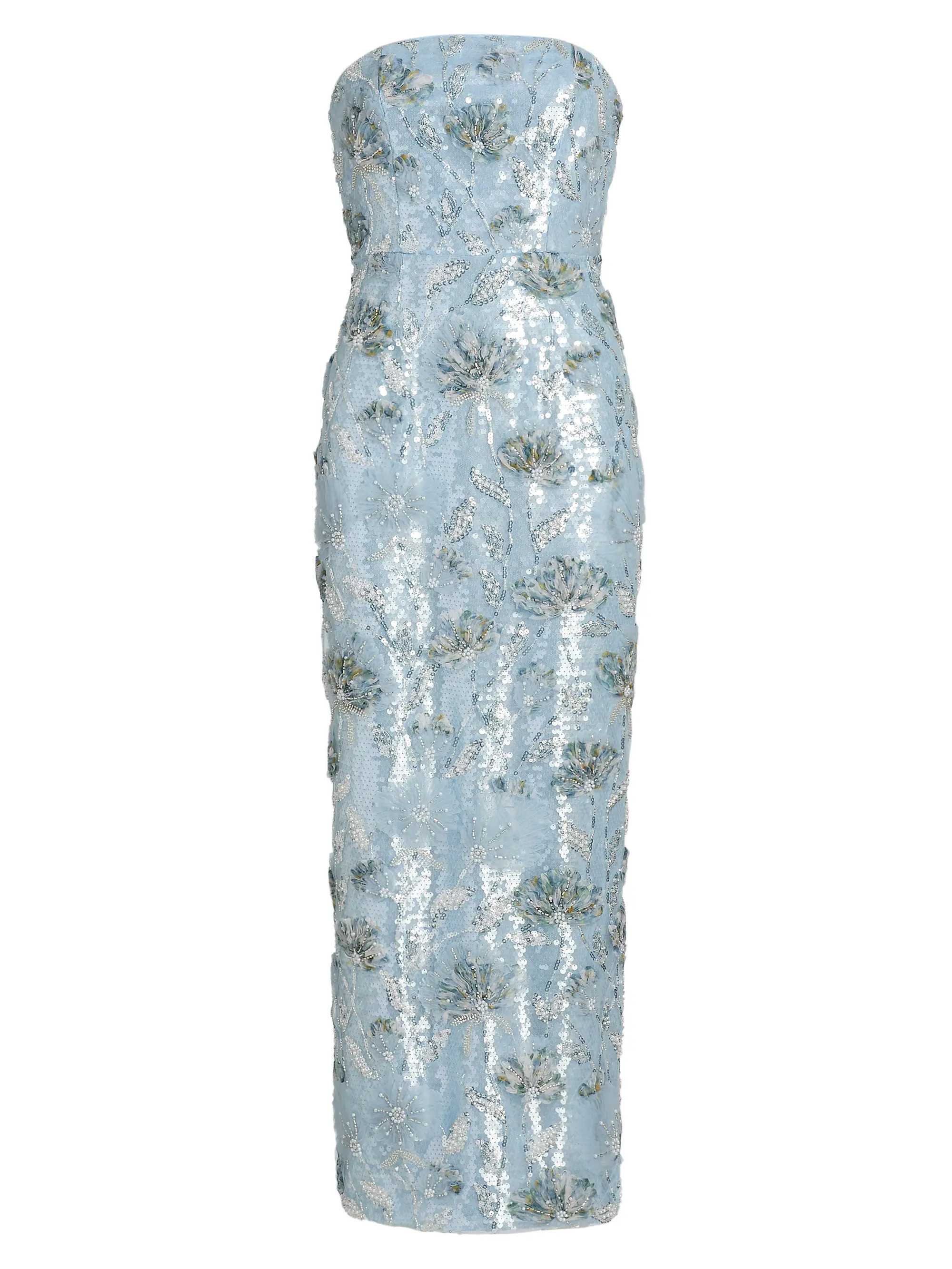 Milly Jasmine Sequined Strapless Column Dress | Saks Fifth Avenue | Saks Fifth Avenue