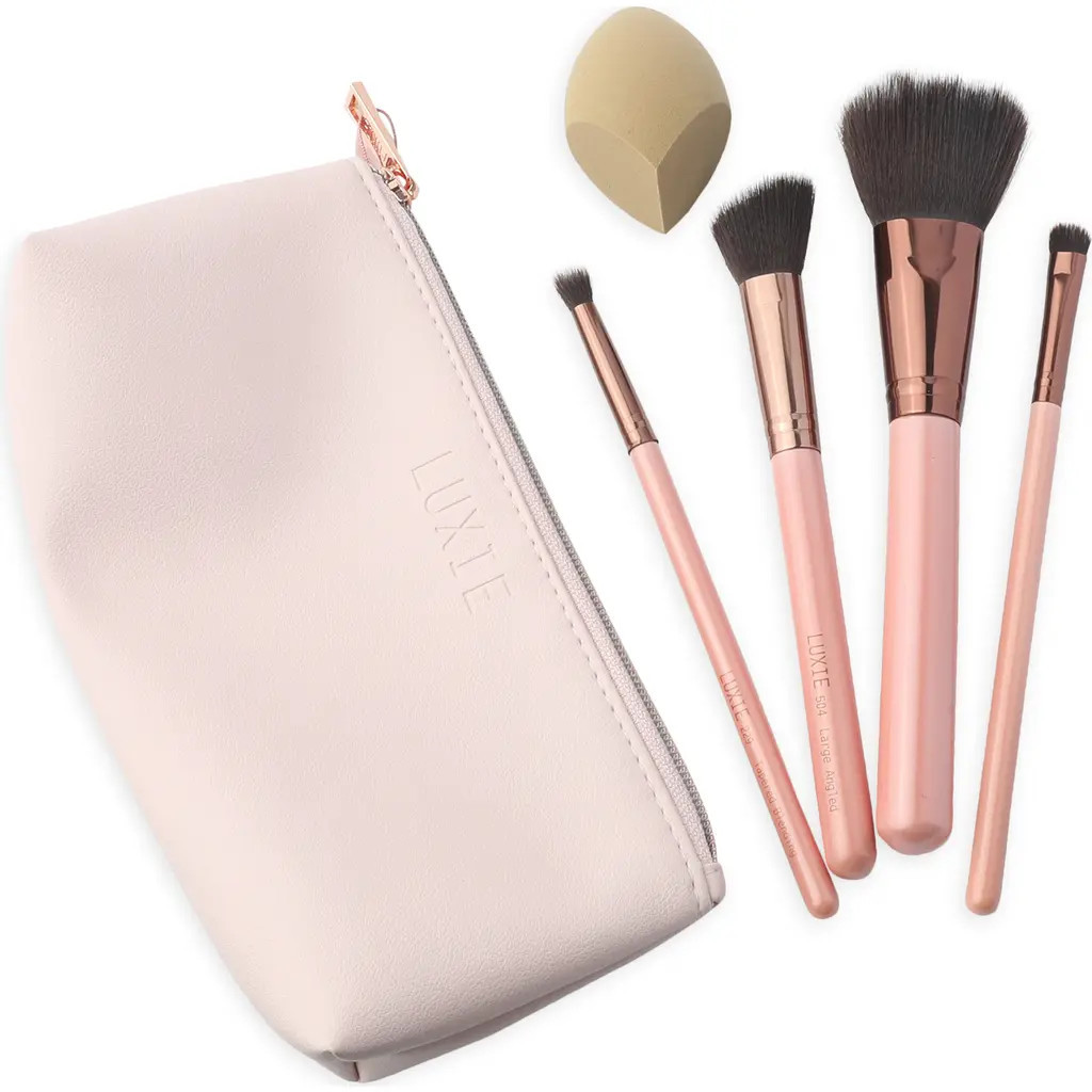 Luxie Getaway Travel 6-Piece Brush Set in Pink at Nordstrom | Nordstrom