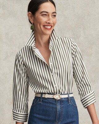 No Iron™ Stretch Stripe Shirt | Chico's