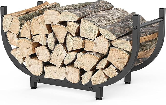 Firewood Rack Outdoor 30in，Indoor Firewood Storage and Firewood Rustproof Holder，Stable Log H... | Amazon (US)