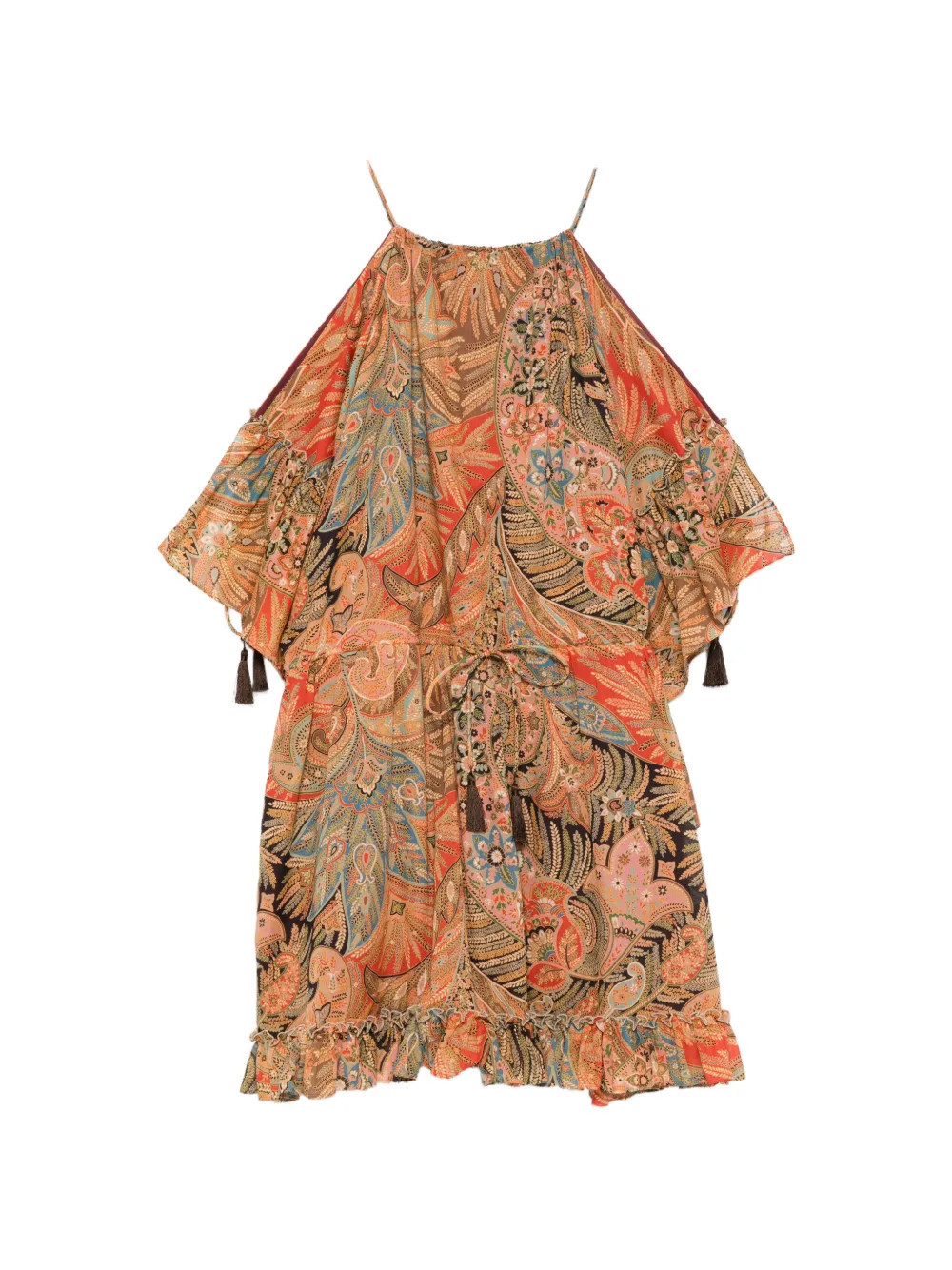 ETRO paisley-pattern mini dress - Orange | Farfetch Global