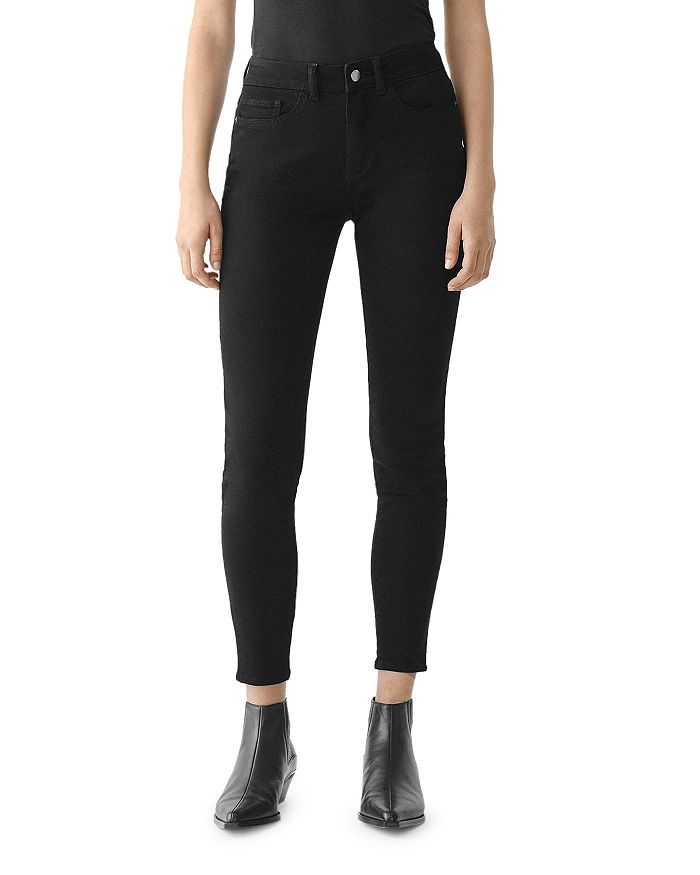 Florence Mid Rise Ankle Skinny Jeans in Black | Bloomingdale's (US)