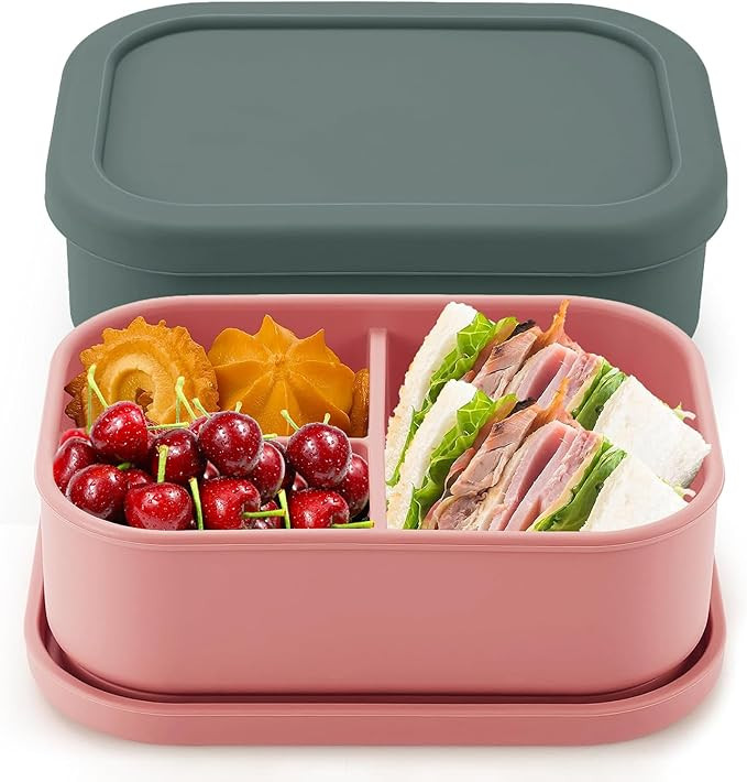 superplanet™ 24 oz Silicone Snack Containers,（Set of 2）, Reusable Silicone Lunch Boxes, BPA... | Amazon (US)