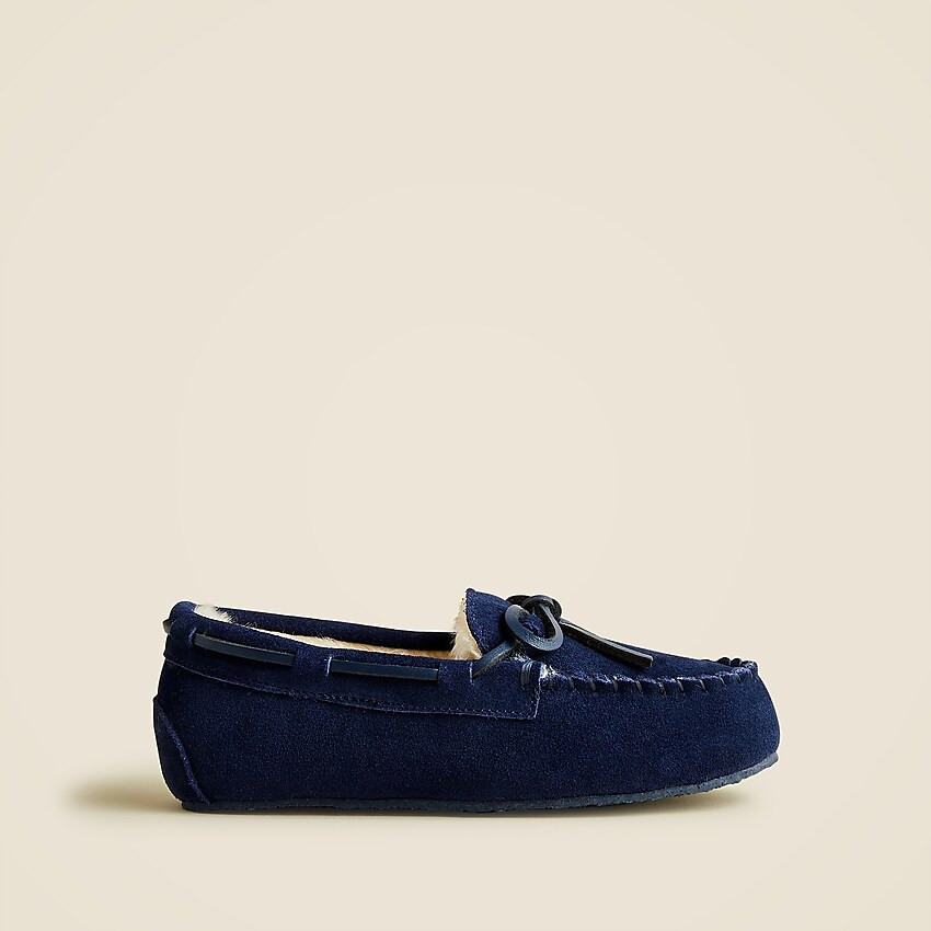 Kids' faux-shearling lodge moccasins | J. Crew US