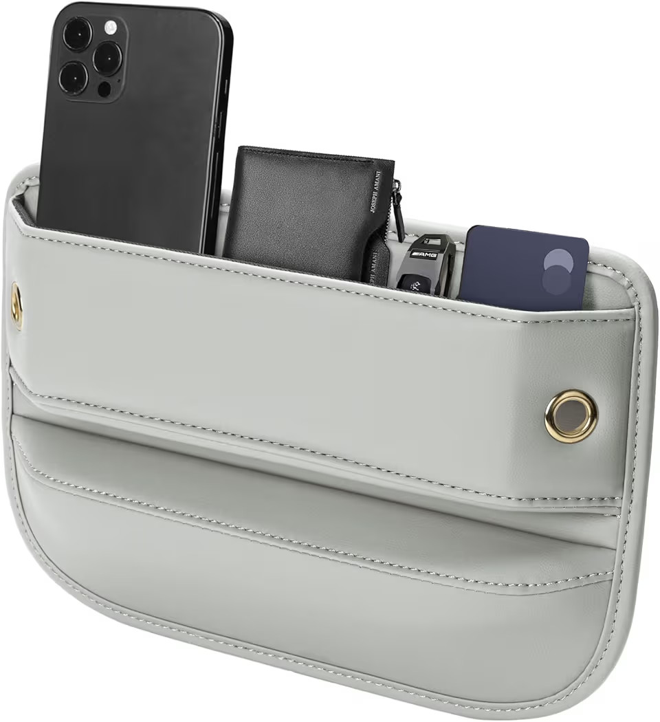 Universal Fit Car Gap Filler, Premium Leather Car Seat Organizer, SUV Truck Essentials (Beige, 1 ... | Amazon (US)