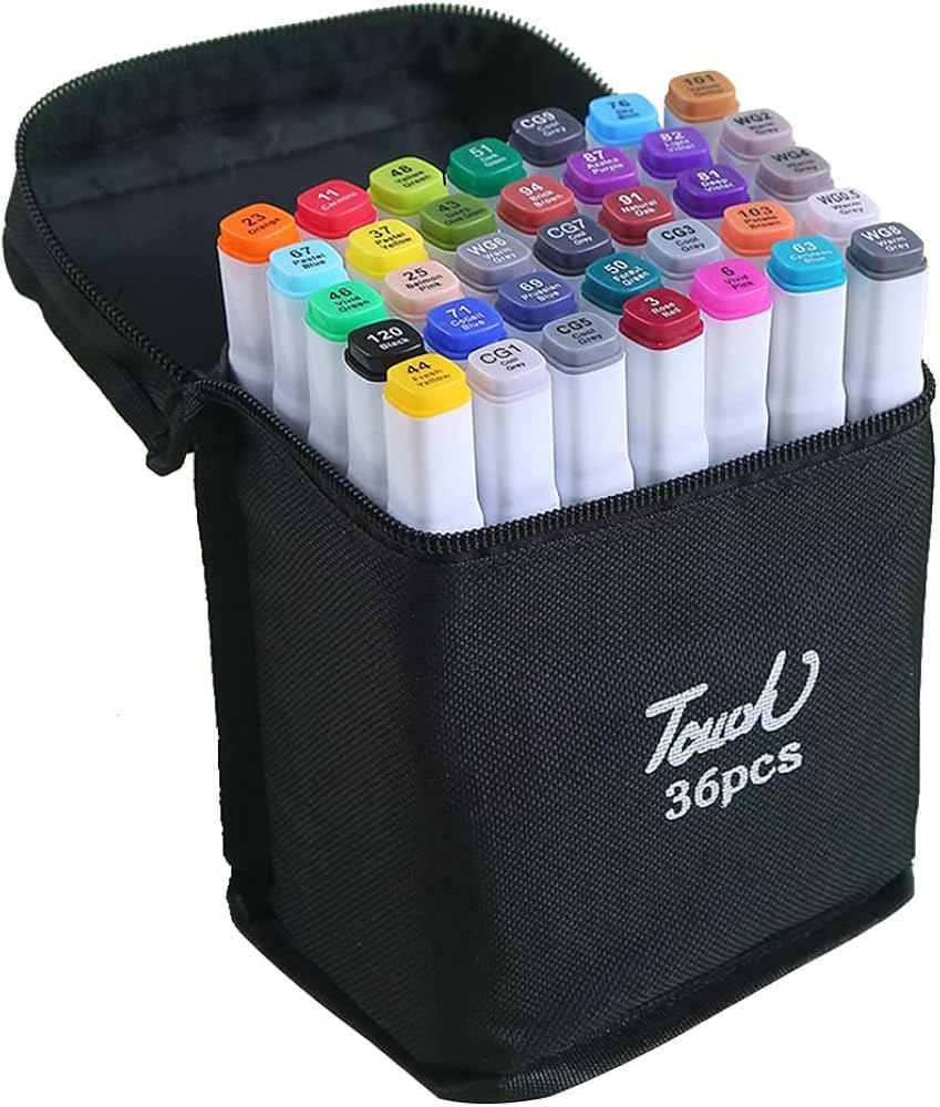 Caneta Marcador para Colorir Desenho Professional, Pontas Duplas, Codificados por Cores, Seguran... | Amazon (BR)