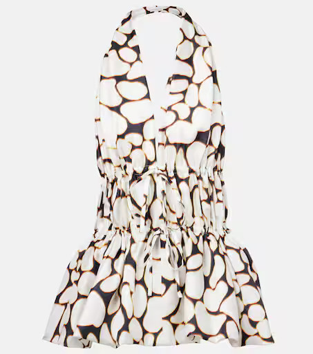 Printed halterneck silk twill top | Mytheresa (US/CA)