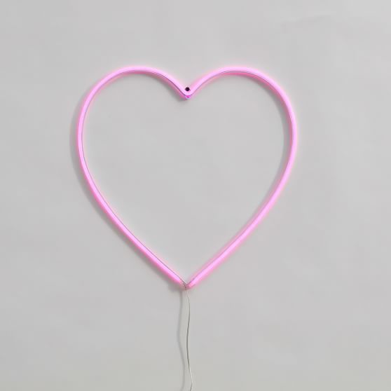 Micro Heart Light, Pink | Pottery Barn Teen