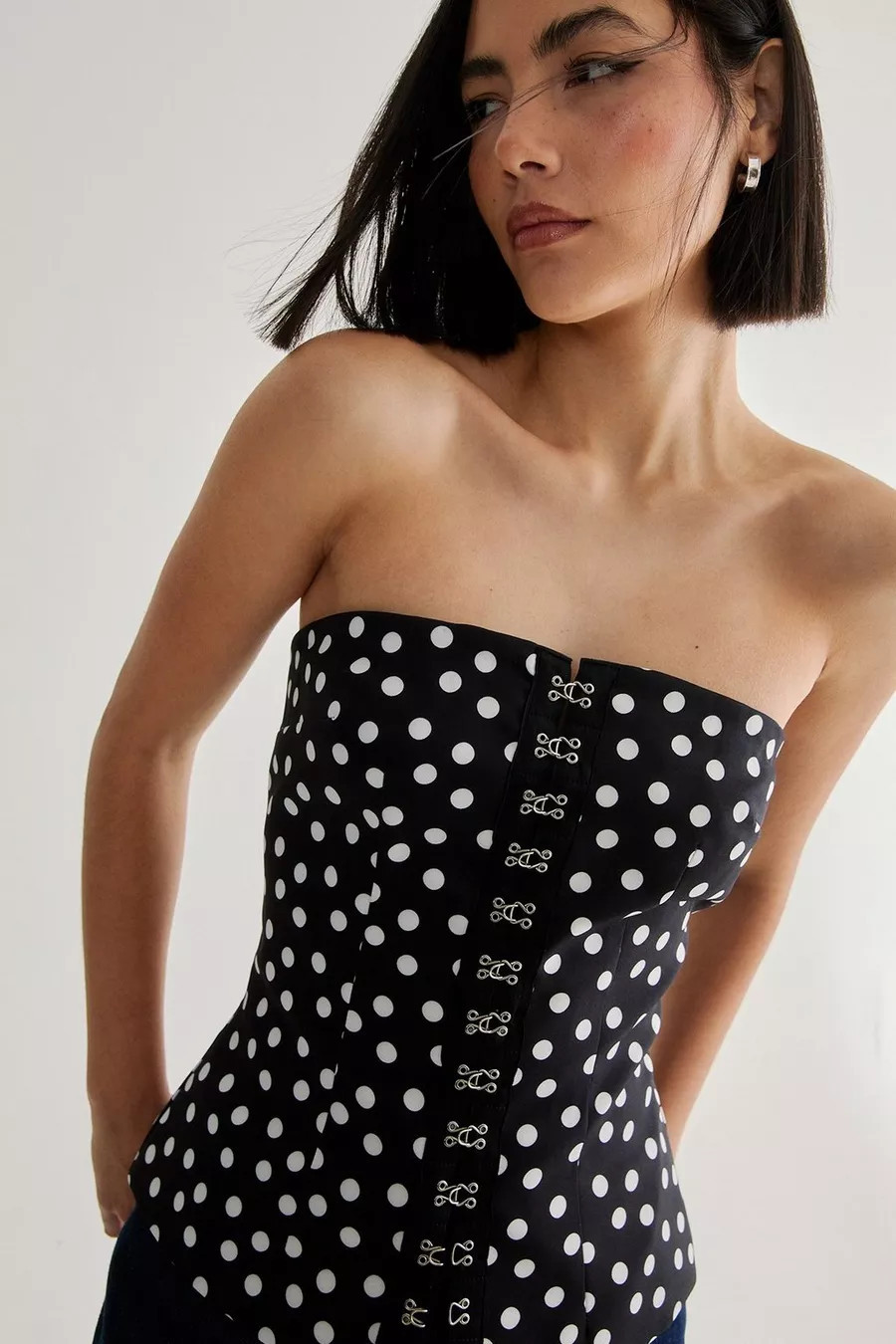Spot Print Tailored Bustier Top | Nasty Gal US