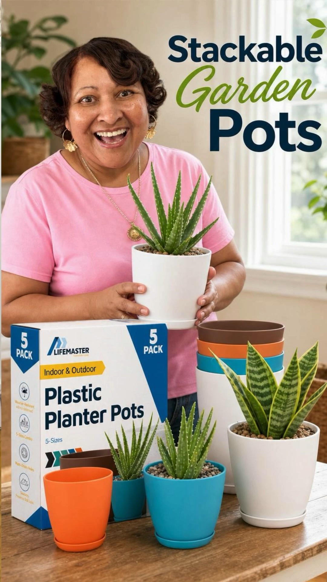 If you’re looking for a simple way to organize houseplants or flowers, these multicolor plant pots are a practical pick. The 5-pack gives you a range of sizes, and the included drainage holes and saucers make them a useful option for both indoor and outdoor spaces. I also like the stackable design for saving room when you’re storing extras.
#gardening #houseplants

#LTKHome
