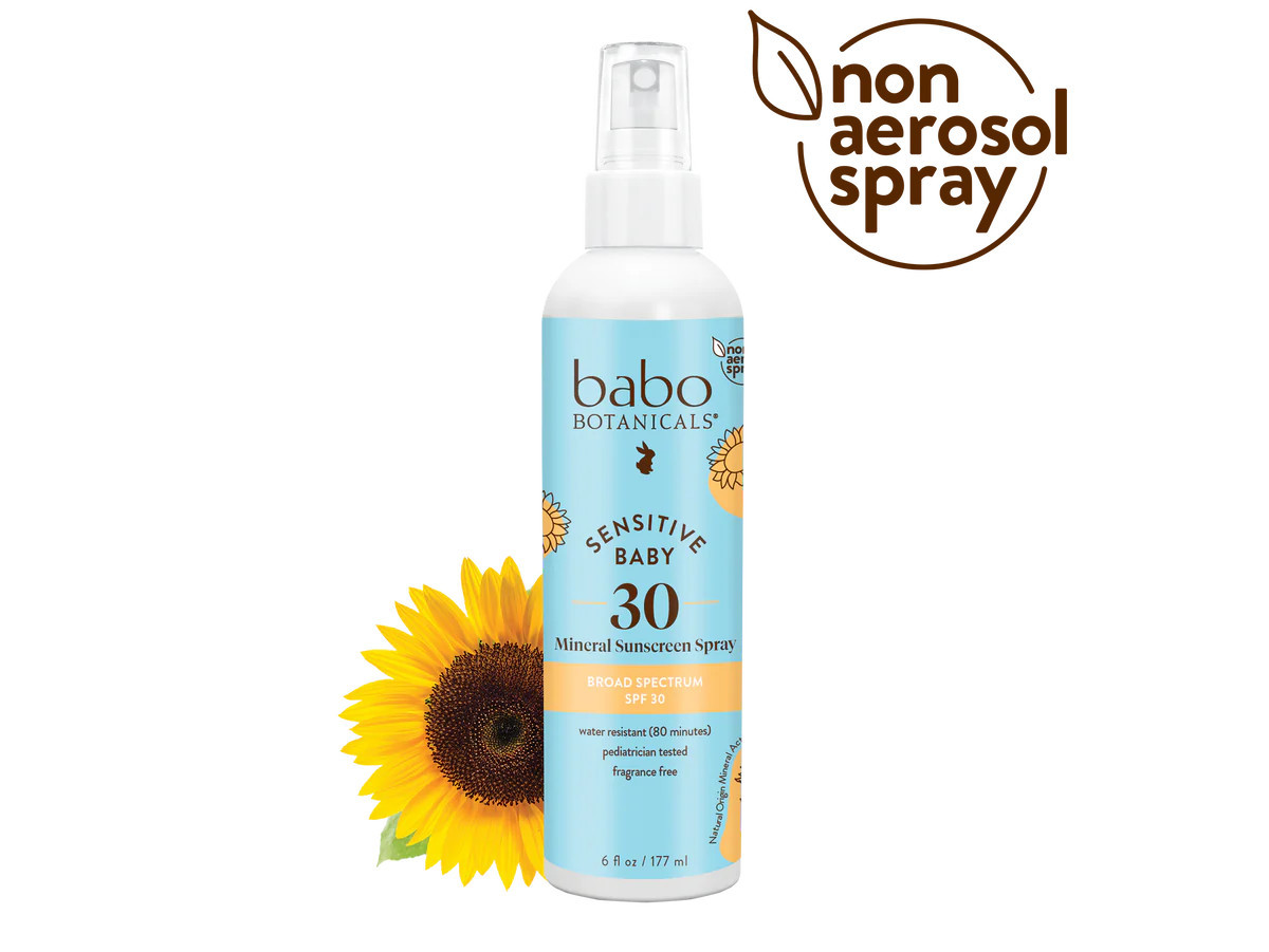 Sensitive Baby Mineral Sunscreen Spray SPF30 | Babo Botanicals