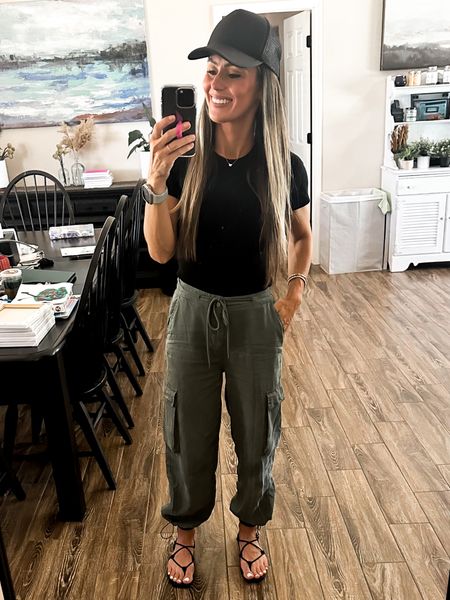 New target cargo joggers - tts - I’m in a 0
Target tee - Xs 
Target lace up sandals - from last year so I linked this years version 

I linked the other target finds I shared in stories!

#LTKunder50 #LTKFind #LTKfit