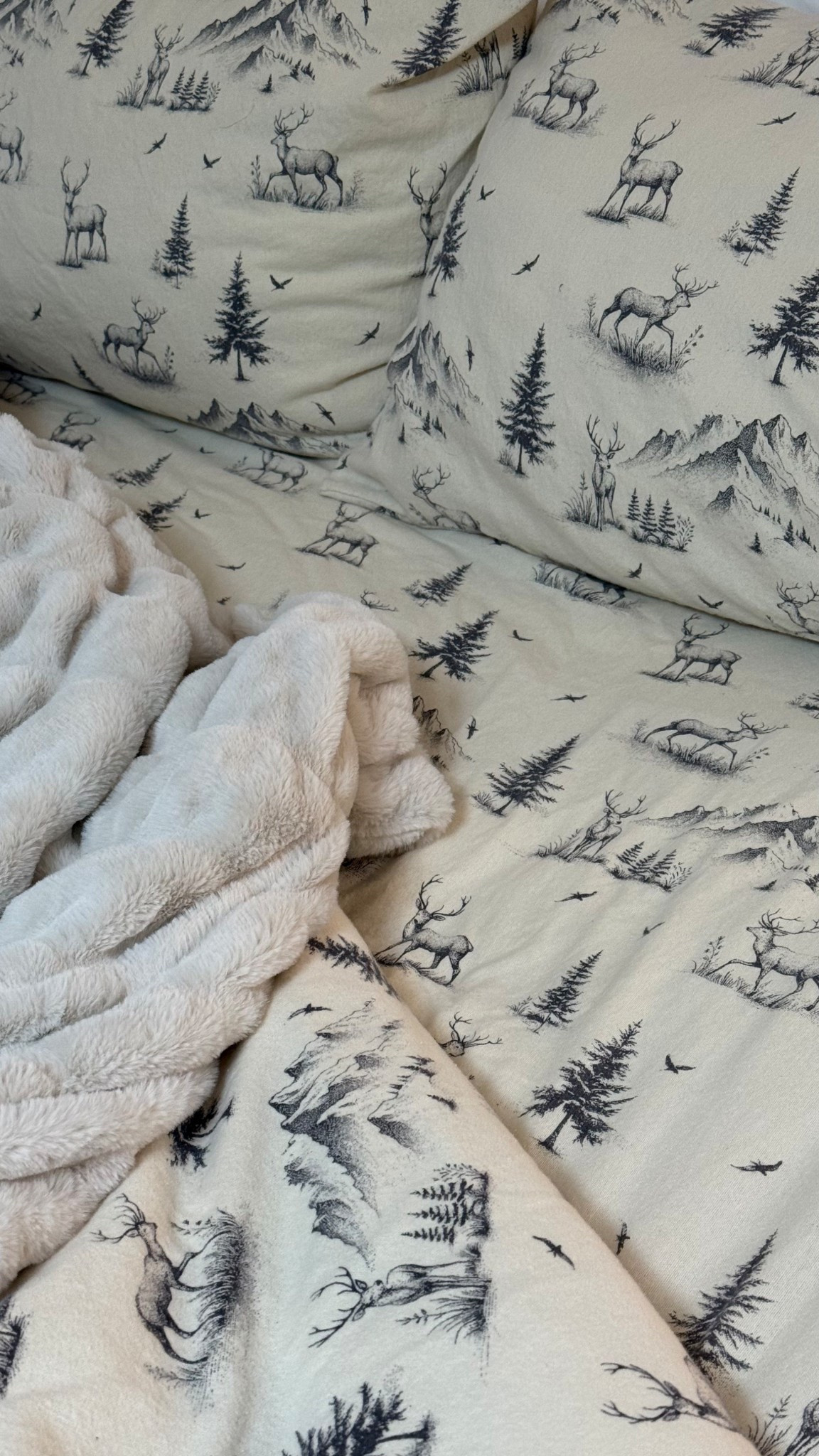 Woodland deer cotton flannel sheet set 
Winter bedding 

#LTKHoliday #LTKHome #LTKGiftGuide
