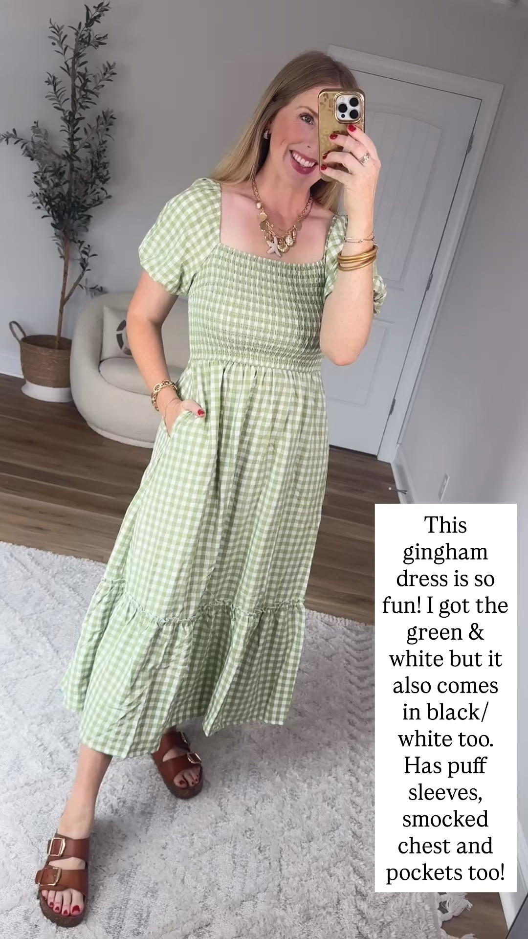 Walmart style, Walmart try on, green gingham midi dress

#LTKootd #LTKmomlife