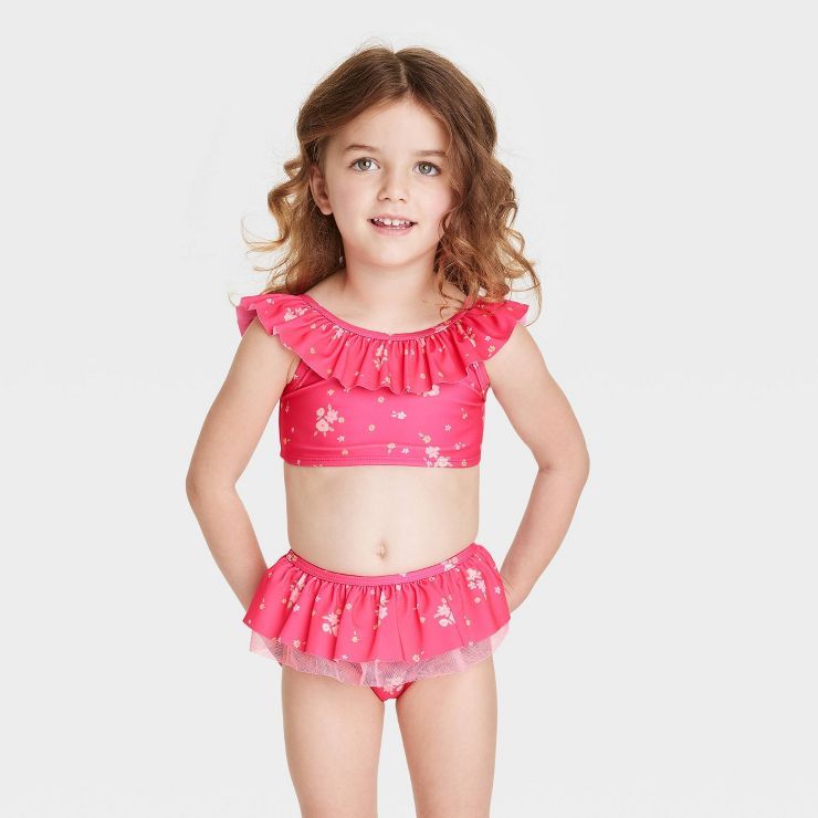 Toddler Girls' 2pc Floral Bikini Set - Cat & Jack™ Pink | Target