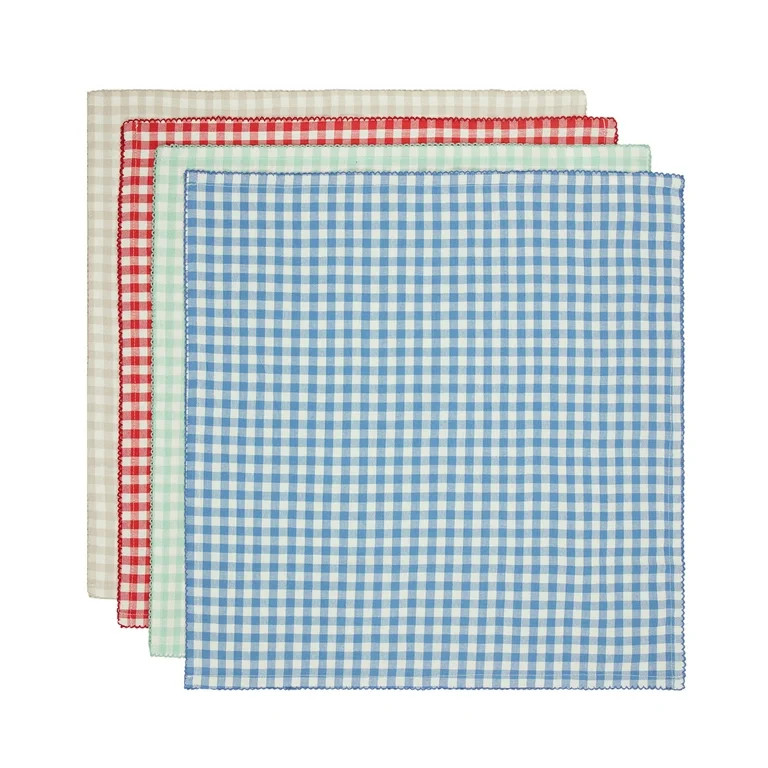 The Pioneer Woman 100% Cotton Fabric Napkin Set, Multicolor Gingham, 20"W x 20"L, Set of 4 | Walmart (US)
