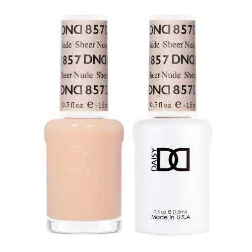 DND Gel Polish Set, Sheer Collection, UV/LED Gel Polish and Air Dry Nail Lacquer, Matching Chip-Free Polish Duo, 857 Sheer Nude, 0.5 Fl Oz | Amazon (US)