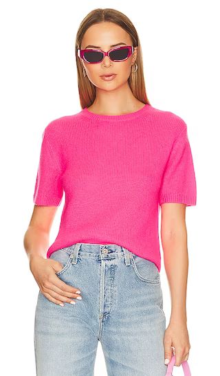 Cashmere Featherweight Tshirt in Electric Magenta | Revolve Clothing (Global)