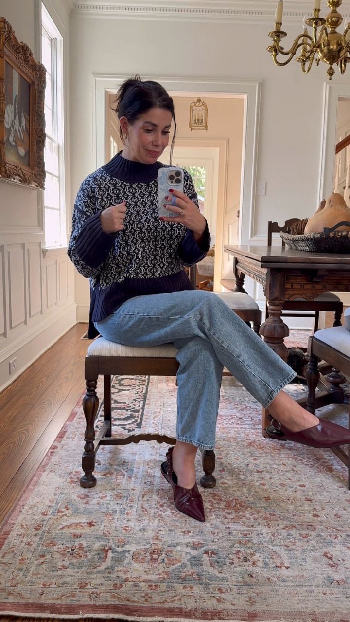 The most perfect fair isle sweater for fall and holiday looks! Love navy paired with burgundy - it’s giving old money! 🤩

#walmartfashion

Walmart fashion. Walmart fall haul. Walmart style. Walmart holiday style  

#LTKFindsUnder100 #LTKSeasonal #LTKStyleTip