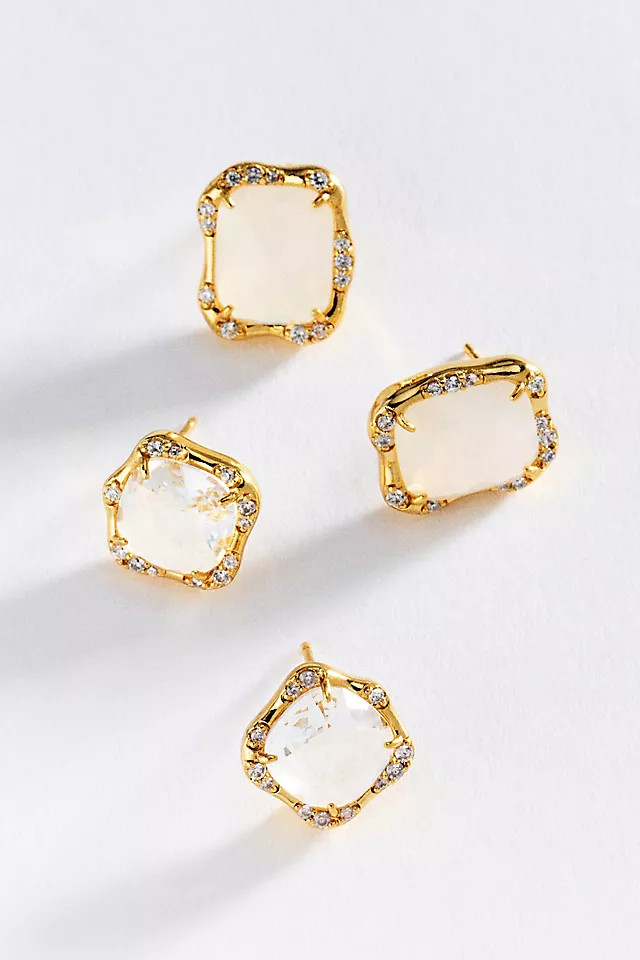 Stone Post Earrings, Set of 2 | Anthropologie (US)