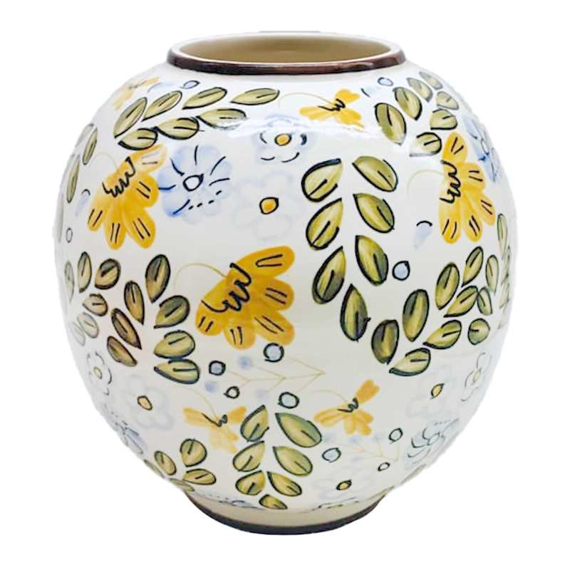 Ceramic Hand Painted Vase, 11" | At Home