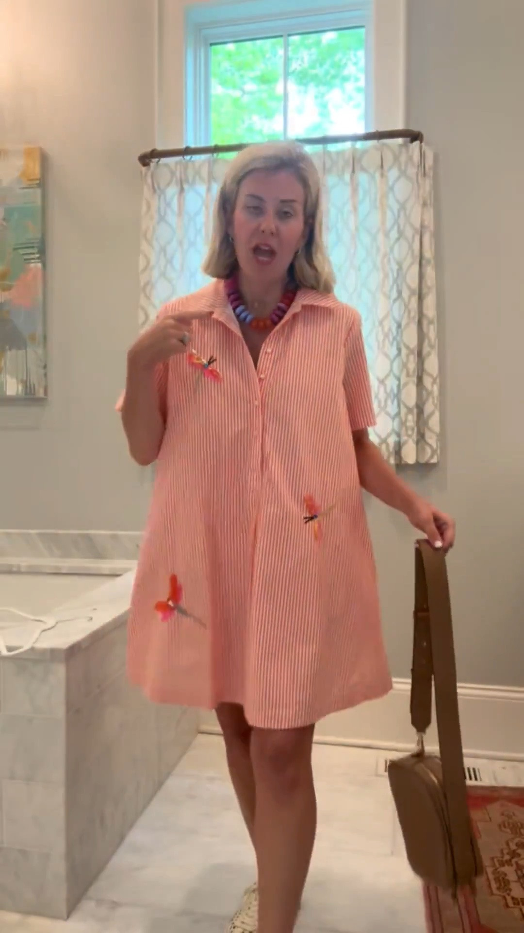 The shirt dress style that we all know & love! The details on this one are so adorable & yes it has pockets! I’m wearing xs & 8 sneaker.

*Use my code CATHERINE20 for 20% off Orders of $100+ at Anthropologie

 *Use my code Catherine20 on A+B
 *Use code my Mixandmatchmadness on Loopy

#LTKSeasonal #LTKmomlife #LTKgrwm