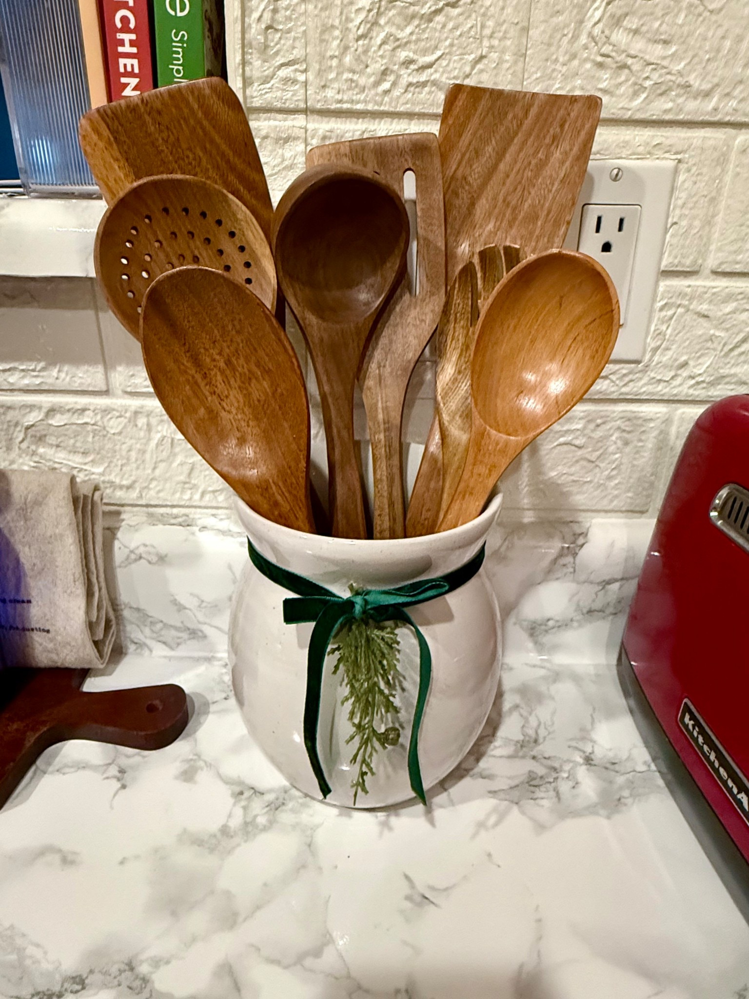 Gift idea for the cook. Love the holder and the wooden utensils set. The holder is from Target, $16.99 H&H with Magnolia brand and the utensils from Amazon. There’s 8 in the set. 

Gifts for mom, gifts for chef, gifts for cook, homeboy gifts 

#LTKSaleAlert #LTKSeasonal #LTKHome #LTKFindsUnder50 #LTKGiftGuide #LTKHoliday