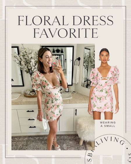 H O M E \ floral dress favorite! Wearing a small.

Date night
Wedding guest 
Spring summer outfit 

#LTKSeasonal #LTKstyletip