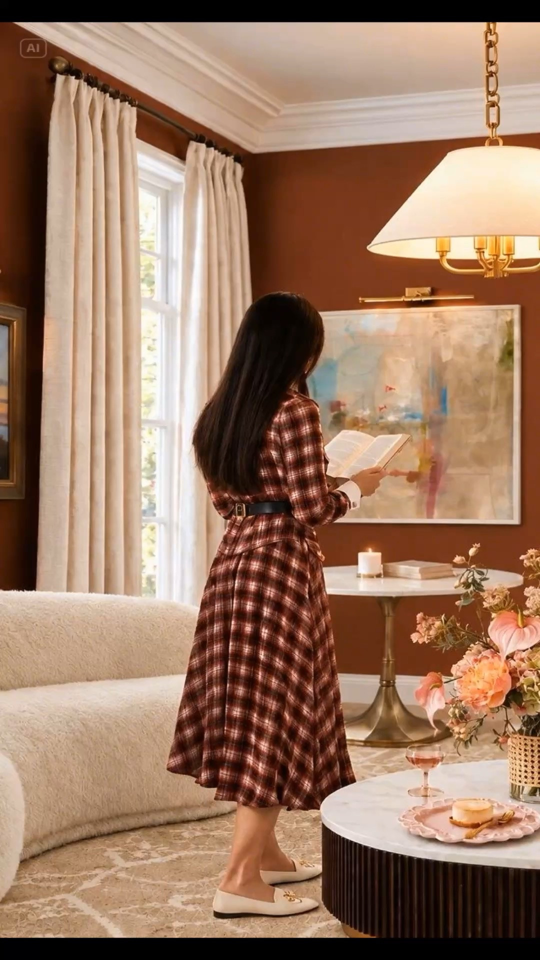 Monday afternoon mood: cocktails at home as the weather begins to cool. ✨

The Julep Sofa feels made for this transition into fall. Its sweeping mid-century modern curve is sculptural, while the plush, long-hair sherpa brings that cozy, sink-in feeling I want when the days turn cooler. A modern-classic hand-knotted rug adds another warm layer beneath the marble coffee table.

Vintage art alongside a larger contemporary painting gives the space its collected character. The bistro table, chandelier, and flower arrangement finish the setting—just right for a cocktail and a slow Monday afternoon.

#MondayMood #MondayAfternoon #CocktailTime #CozyLivingRoom #JulepSofa #SherpaSofa #CurvedSofa #MidCenturyModern #ModernClassic #CoffeeTable #MarbleCoffeeTable #HandKnottedRug #Rug #VintageArt #WallArt #BistroTable #Coffee #Chandelier #FlowerArrangement #MidiDress #InteriorIcons #FallDecor #LTKHome #LTKStyle

#LTKdayinmylife #LTKHome #LTKSaleAlert