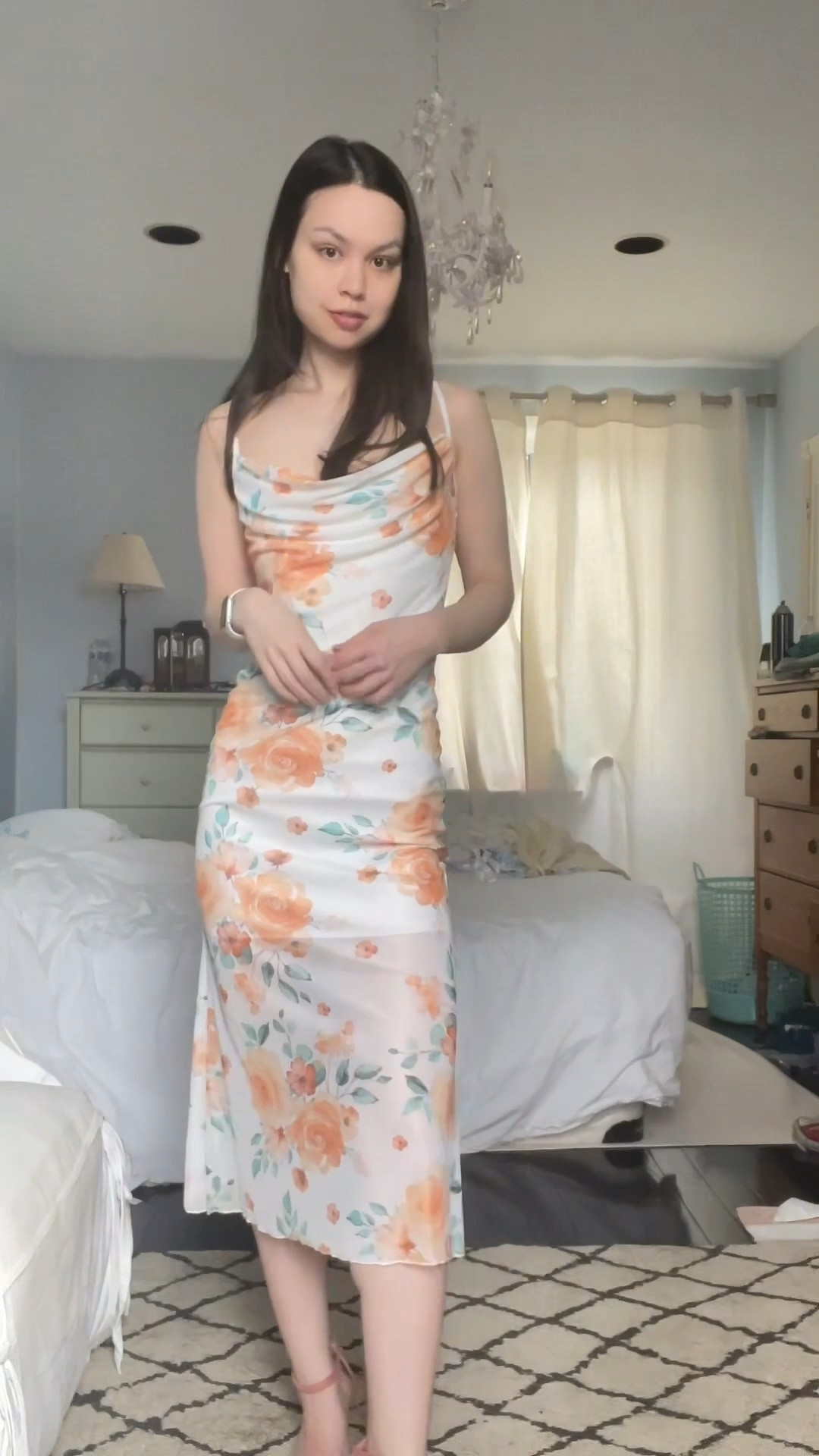Firerie Women’s Mesh Floral Printed Spaghetti Strap Long Summer Bodycon Cami Dress
Size US 2 (XS)

Measurements: 5’5, 105lbs, 30-24-34

#LTKsummer #LTKdresses #LTKspring