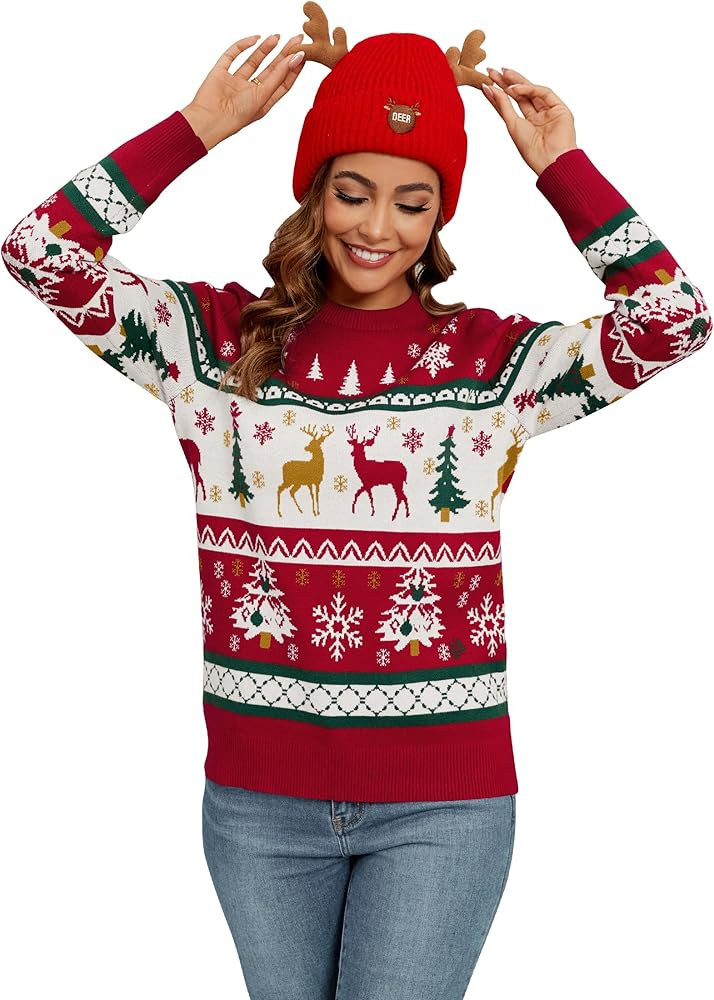 Ugly Christmas Sweaters for Women Men Kids 2024 Family Matching Christmas Sweater Funny Xmas Holi... | Amazon (US)