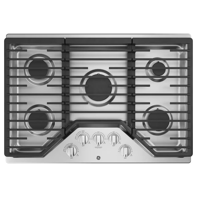 GE 30-in 5 Burners Stainless Steel Gas Cooktop | Lowe's