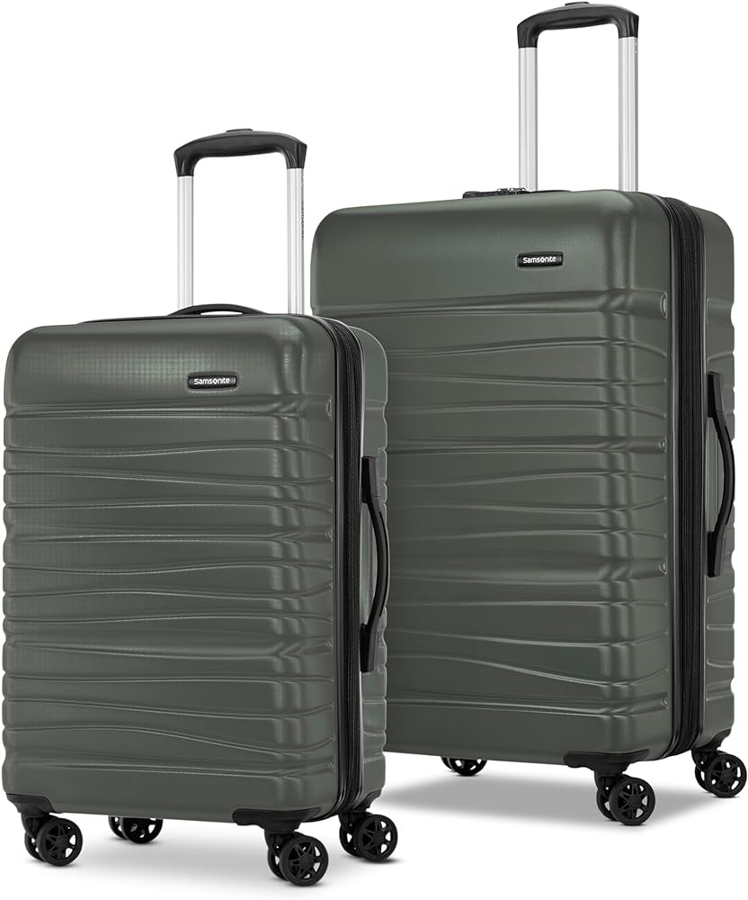 Samsonite Evolve Se Hardside Expandable Luggage with Double Spinner Wheels, Army Green, 2PC Set (... | Amazon (US)