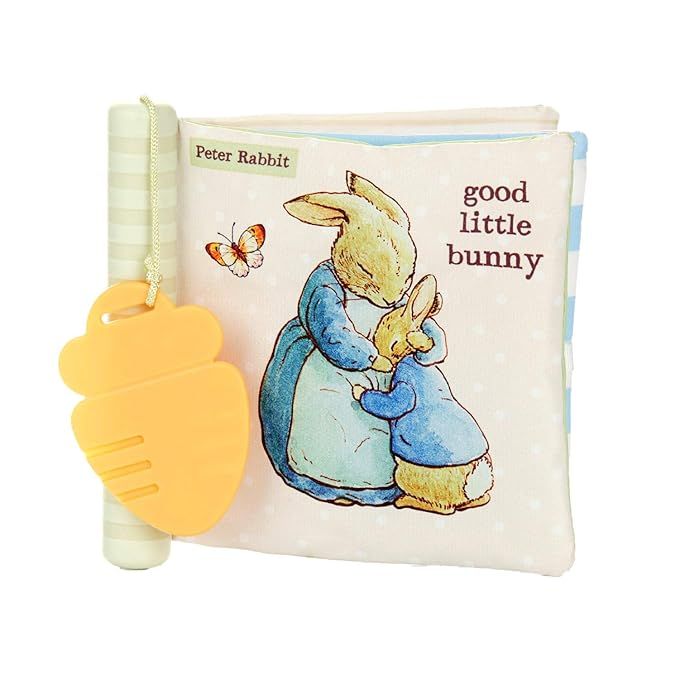 Beatrix Potter Peter Rabbit Soft Teether Book with Sensory Teether Spine and Teether Toy | Amazon (US)