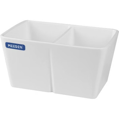 MEEDEN Ceramic Paint Palette, Paint Brush Wash Bowl, 2 Deep Well Artist Paint Palette, White Porcelain Watercolor Painting Dish | Target